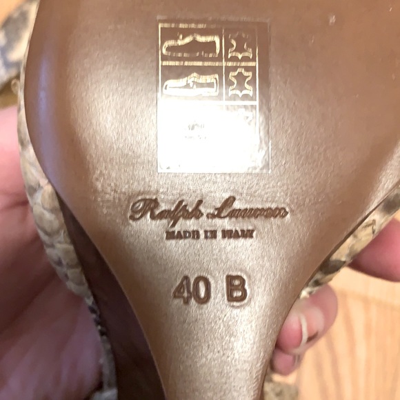Ralph Lauren Purple Label Snake-skin Wedges - Picture 6 of 7